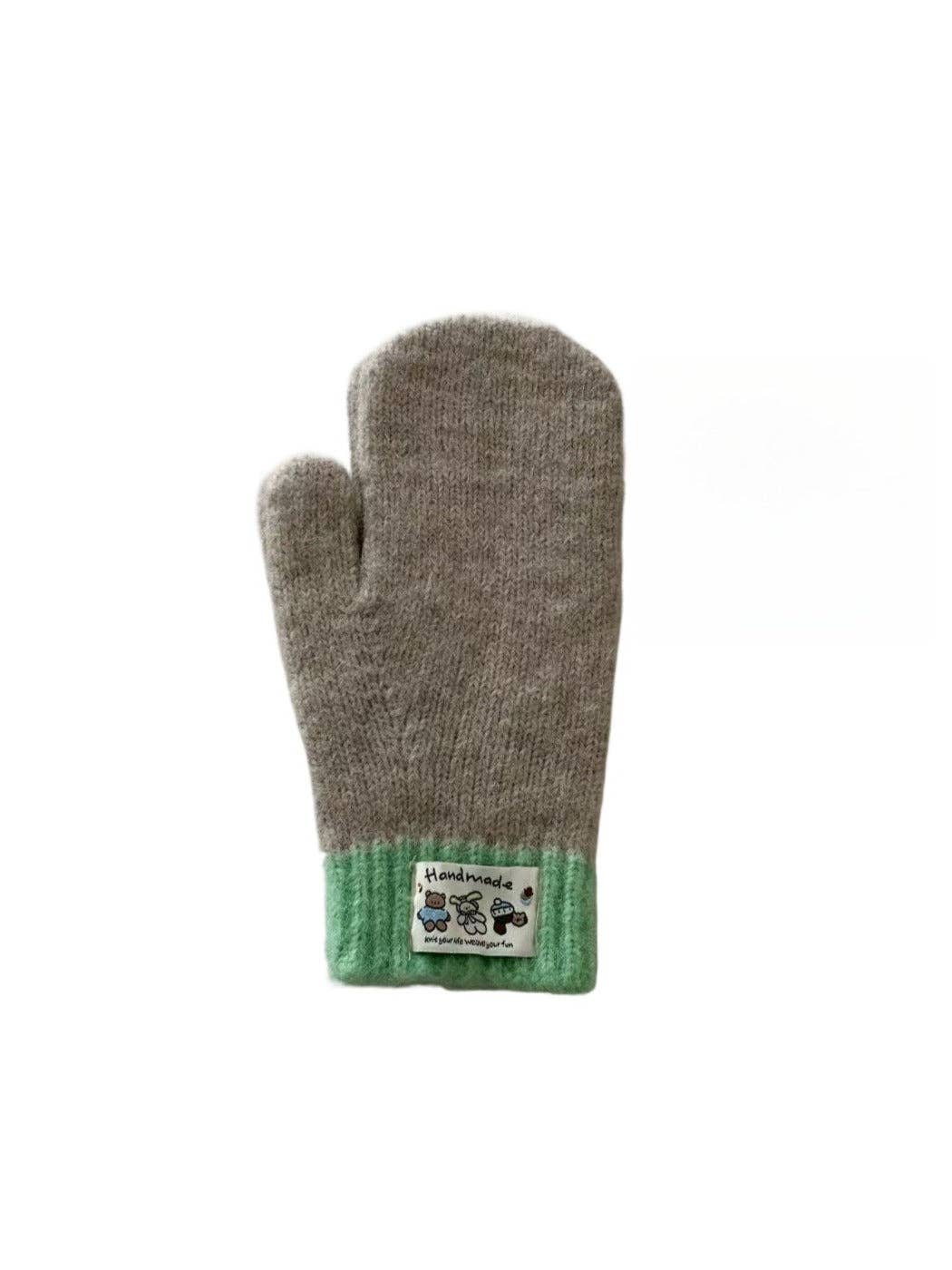 Funkyrel® Atzbranding Limited - Venta al por mayor Manoplas - Mujer - Gloving - Classic Color-Block Full-Cover Knitted Mittens3