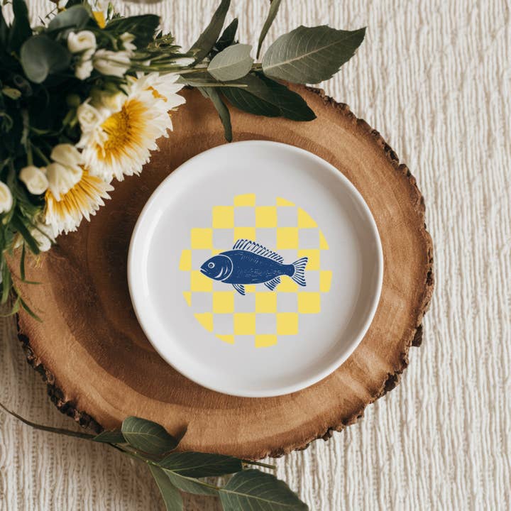 Sovende Bjorn - Wholesale Dinner Plate - Thou shalt have a fishy ceramic plate1