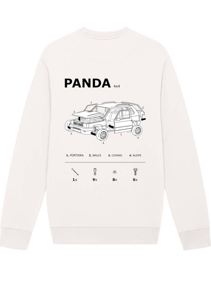 BOLIDI x CLM Design - Fiat Panda 4x4 Monteringsinstruktioner Sweatshirt för wholesale av Bolidi Collectors Cars