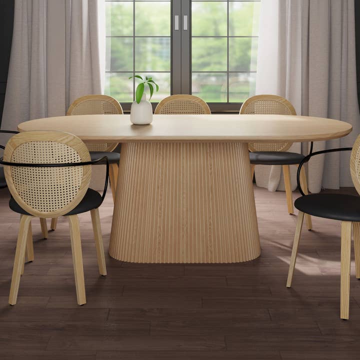 Oval Dining Table Tovas Natural Wood for wholesale by Your Bar Stools