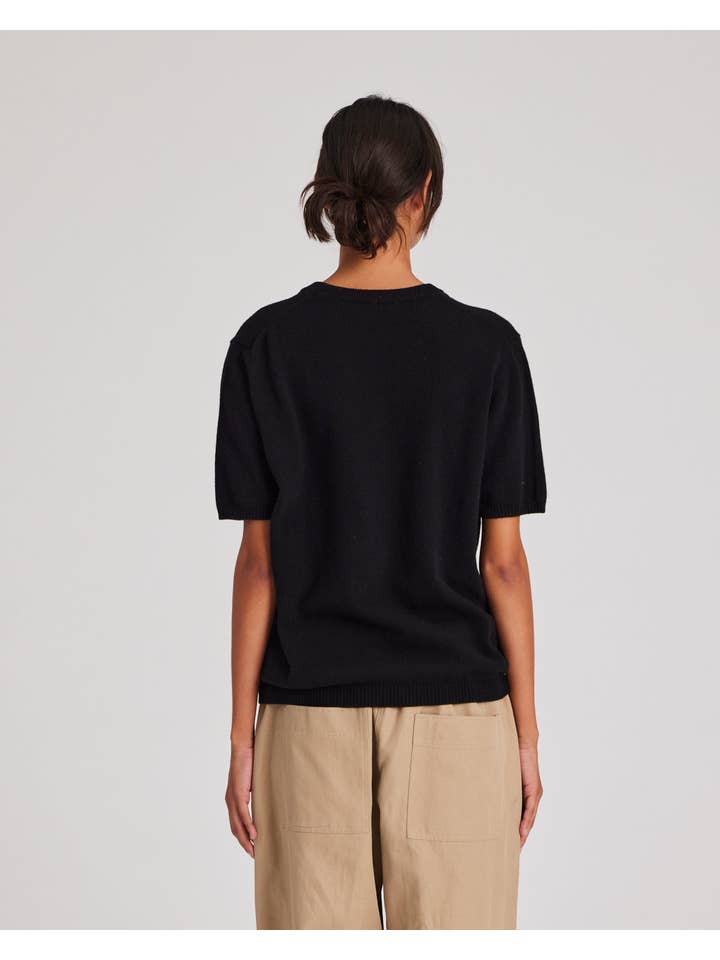 gai-lisva - Vente T-shirt – femme - T-shirt en cachemire Ellia - Noir1