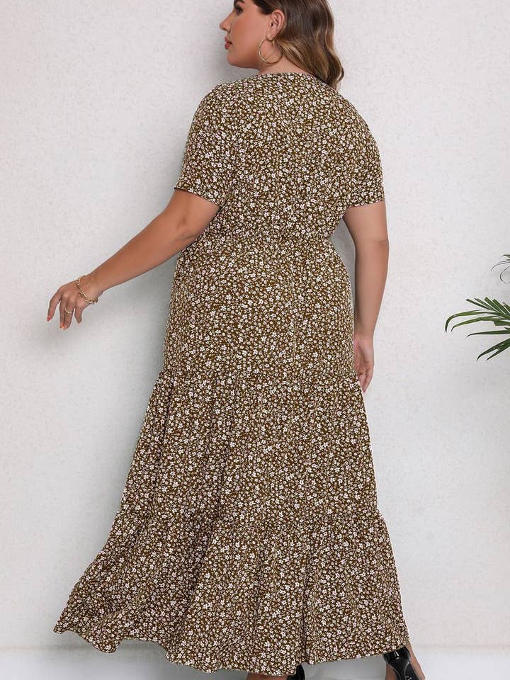 NINEXIS - Wholesale Dress - Women's - CWDMD3209_PLUS SIZE PRINTED ROUND NECK MAXI DRESS8