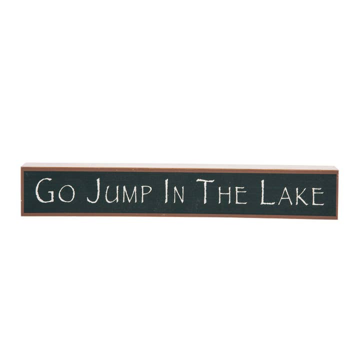 SALE Go Jump In The Lake Sign 15.9" for wholesale by Beachcombers