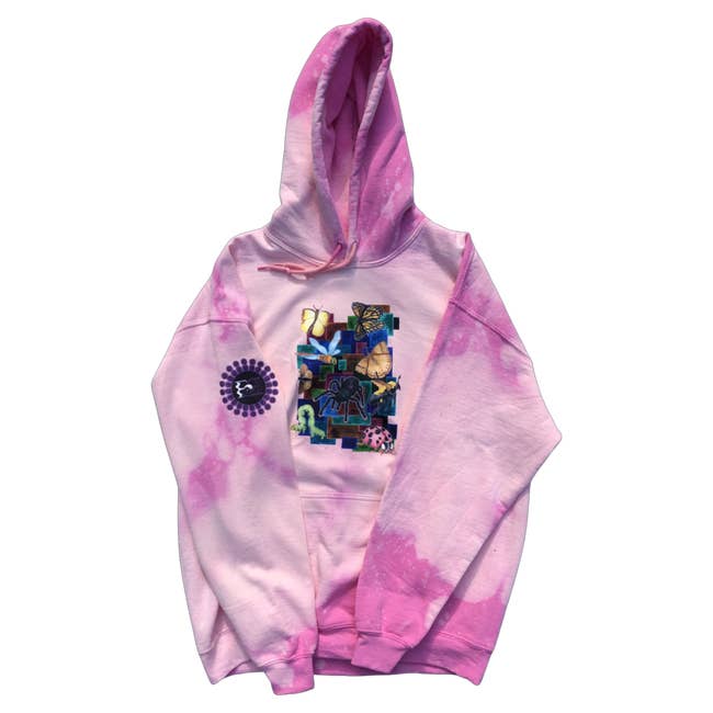 "Teri & Friends" Pink Bleached Hoodie - Streetwear Hoodie for wholesale by Flow Era