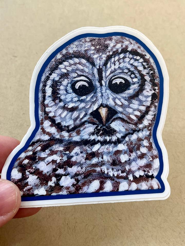 Barred Owl Sticker for wholesale by ON THE GO Studio