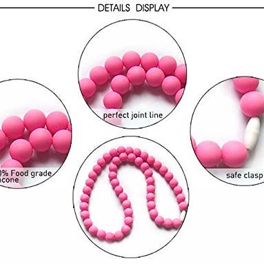 BPA-fri Silikone begyndervanskeligheder halskæde til sygepleje Moms & Baby for engroshandel hos Izzy & Roo