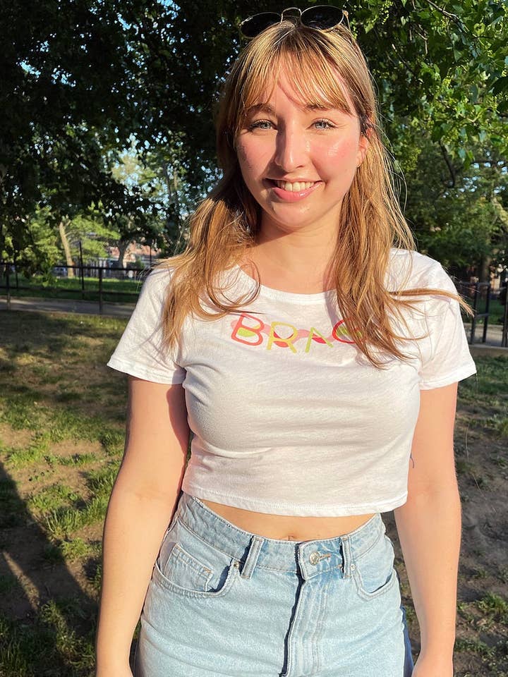 Brag Crop Top por atacado de Lady Thom