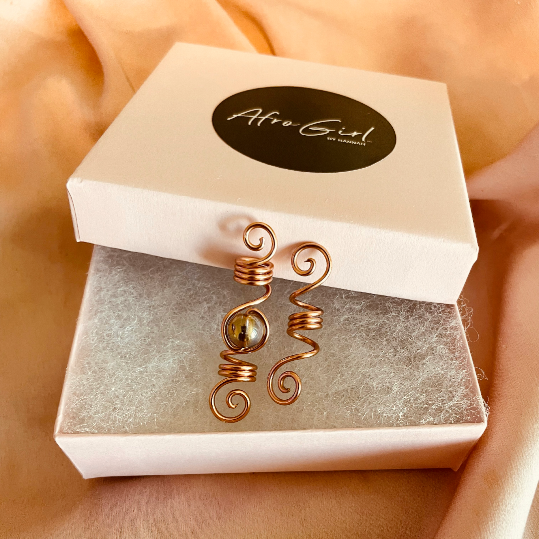 AfroGirl By Hannah - Wholesale Dangle Earrings - Swirls and Beads Loc Jewelry0