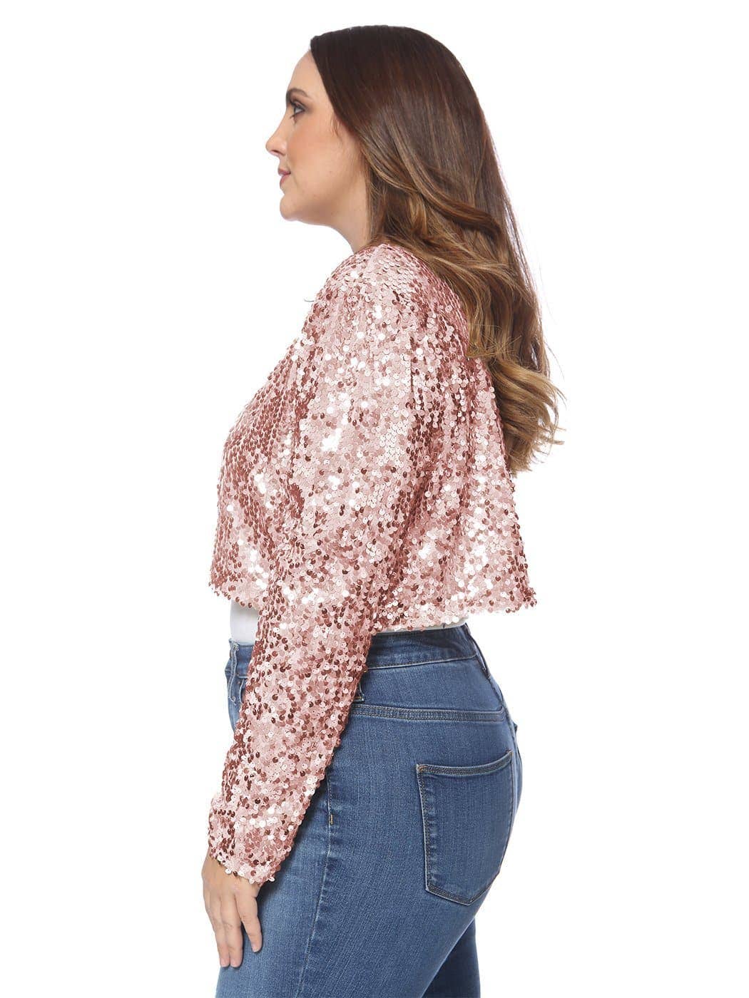 Anna Kaci Wholesale - Wholesale Jacket - Women's - Plus Size Sequin Bolero17
