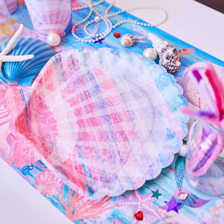 Party Pieces - Wholesale Kartonnen bordje - Queen of the Sea Shell Shaped papieren platen (x8)2