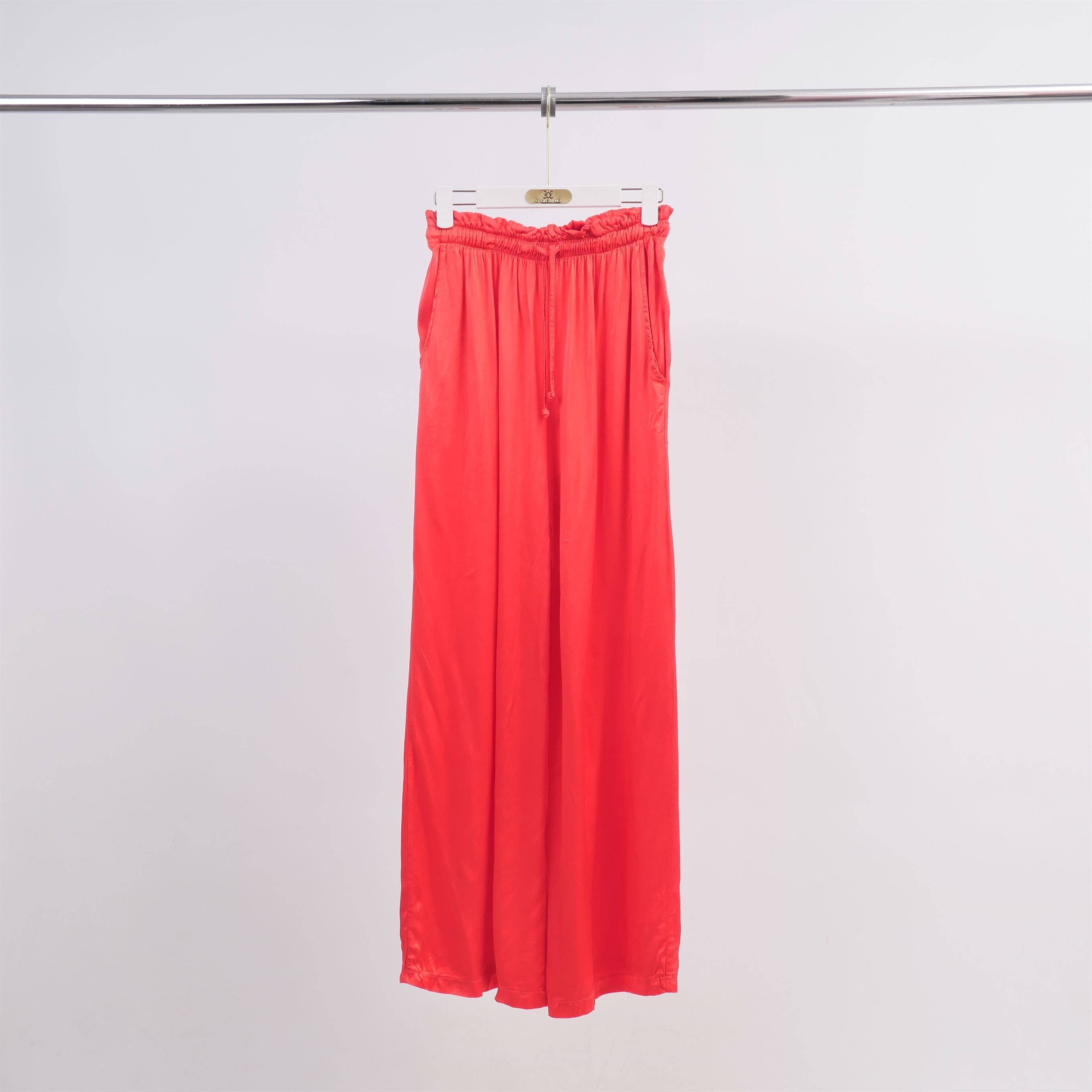 Cecile Wang - Vente Pantalon – femme - Pantalon large fluide satiné YS57200