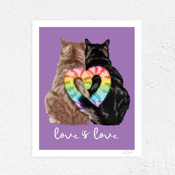 Love Is Love Art Print for wholesale by Cat Loaf Studio
