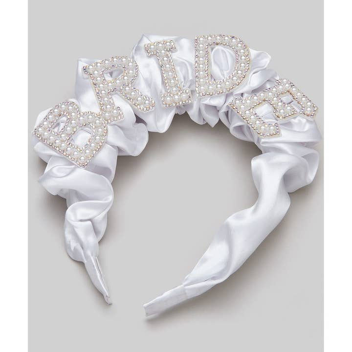 RUCHED PEARL BRIDE HEADBAND for wholesale by Girly