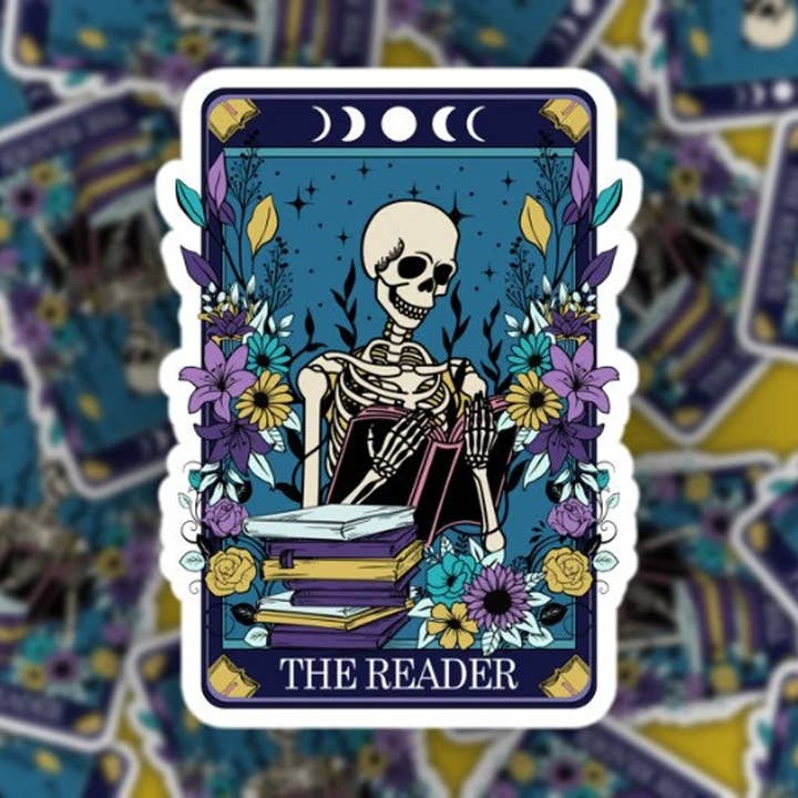 Bookish Sticker - The Reader Tarot Card Decal for wholesale by Pretty Toxic Stickers