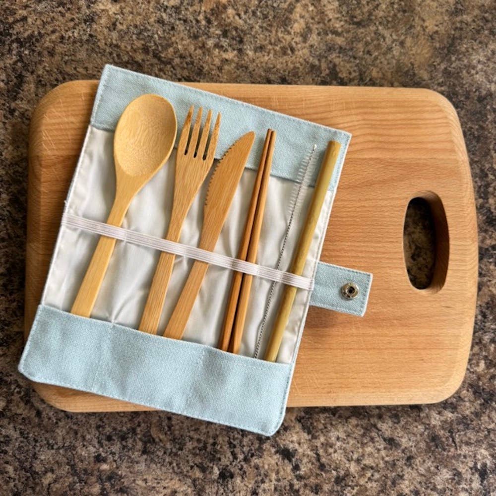 &Keep - Wholesale Assorted Cutlery Set - Bamboo Cutlery Set, Straw & Chopsticks in Cotton Storage4