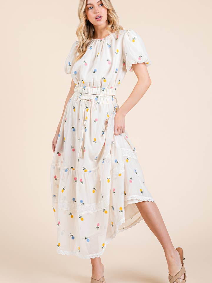 Floral Crop Top & Maxi Skirt 2-Piece Set, MTS51533 for wholesale by GeeGee x Lovelo