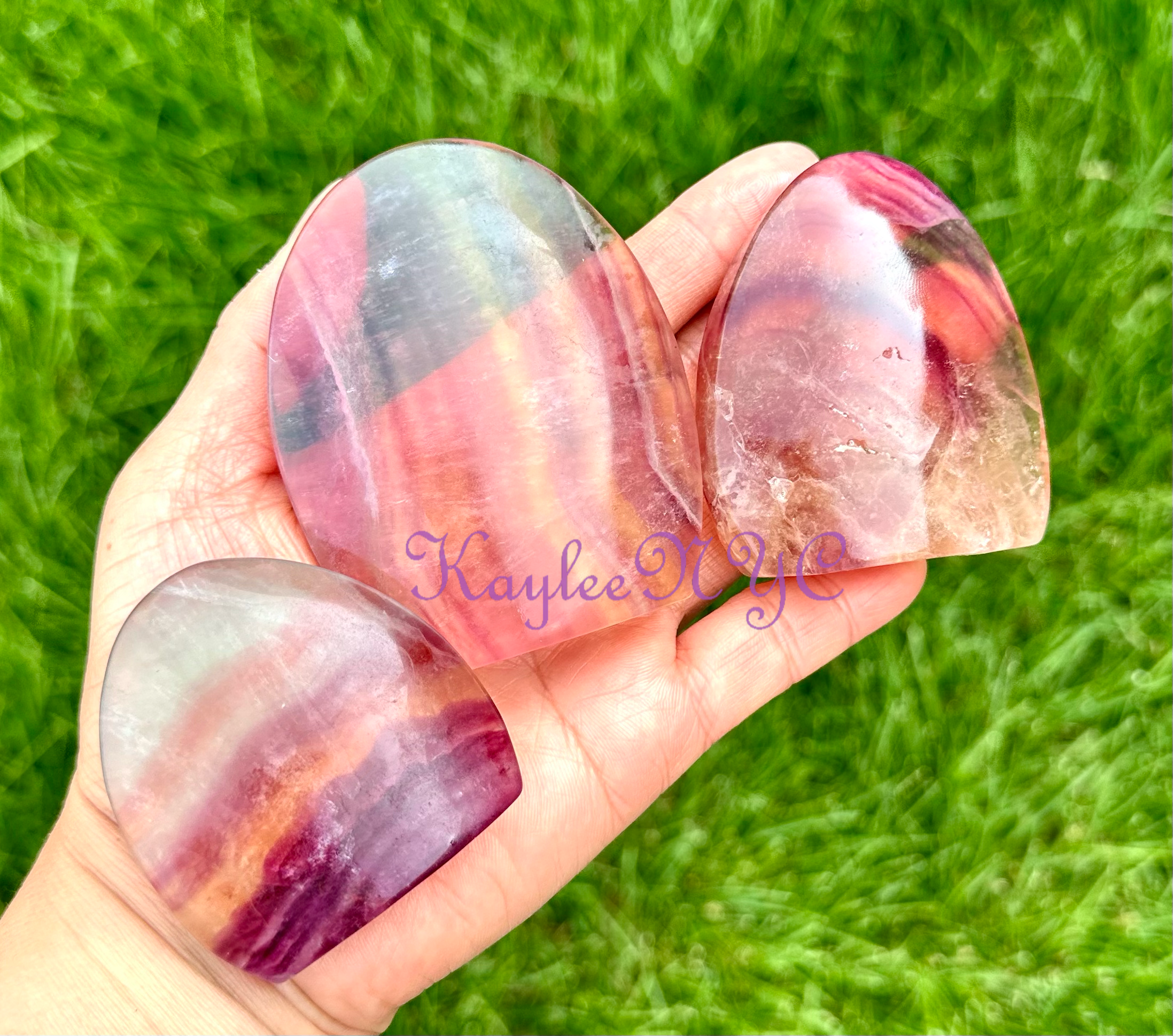 KayleeNYC - Wholesale Spiritual Stone/Crystal - Wholesale Lot 5-6 Pcs Natural Rainbow Fluorite Freeform4