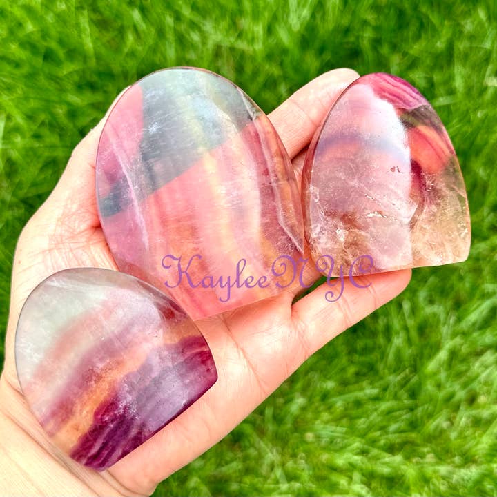 KayleeNYC - Wholesale Spiritual Stone/Crystal - Wholesale Lot 5-6 Pcs Natural Rainbow Fluorite Freeform4