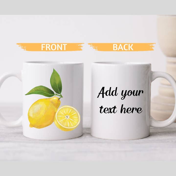 MerikaArt - Wholesale Coffee Mug - Refreshing Lemon Mug with Citrus Art2