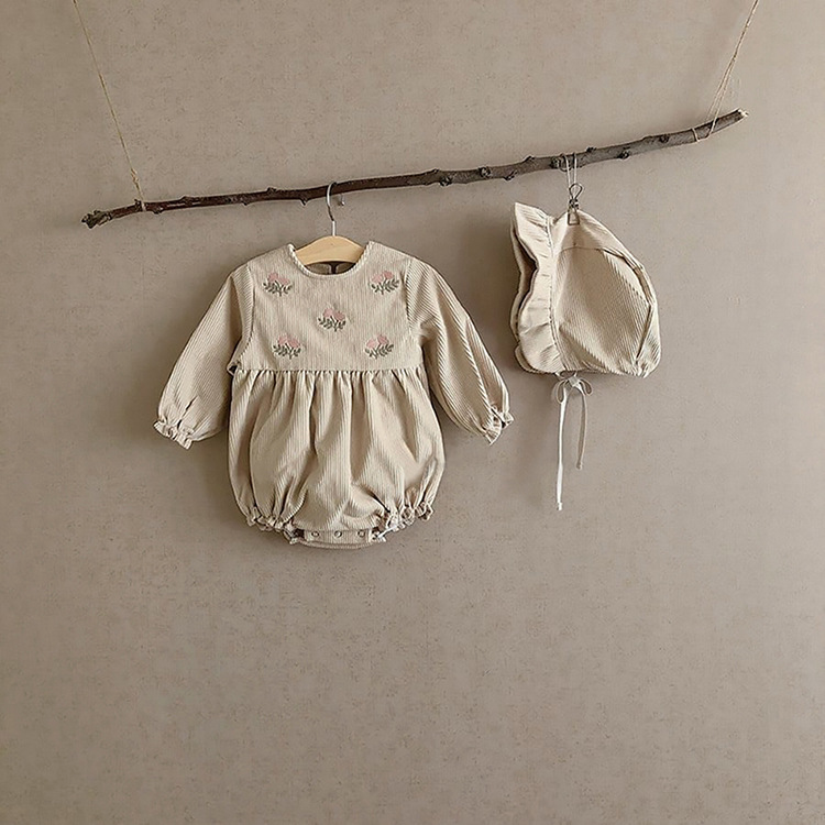 Annie & Charles - Wholesale Jumpsuit - Baby - Annie & Charles® Embroidered Corduroy Bloomer7