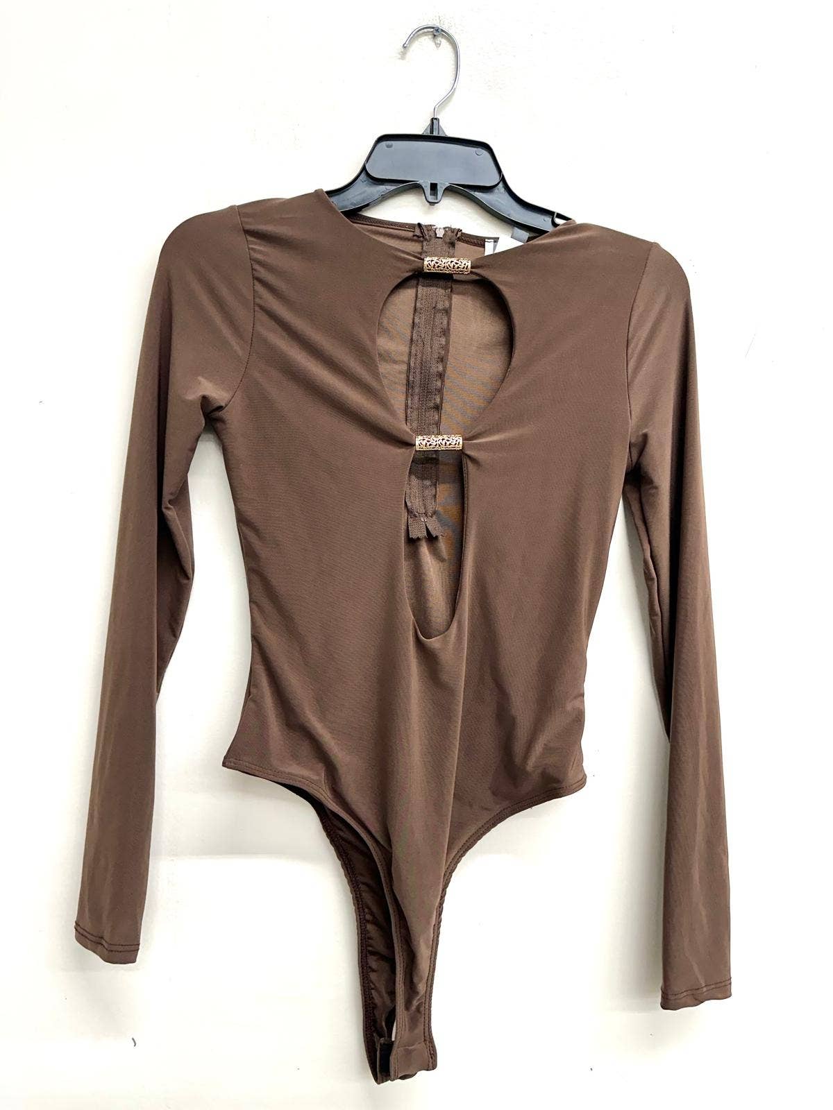 Uptown Apparel - Wholesale Bodysuit - Women's - J8092 VENECIA DOUBLE LINED BODYSUIT WITH CUT OUTS, METAL7