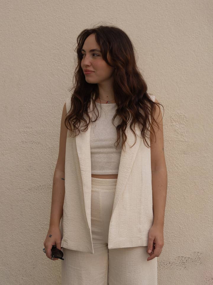 Hana raw vest for wholesale by ROCA MOOD STUDIO SL