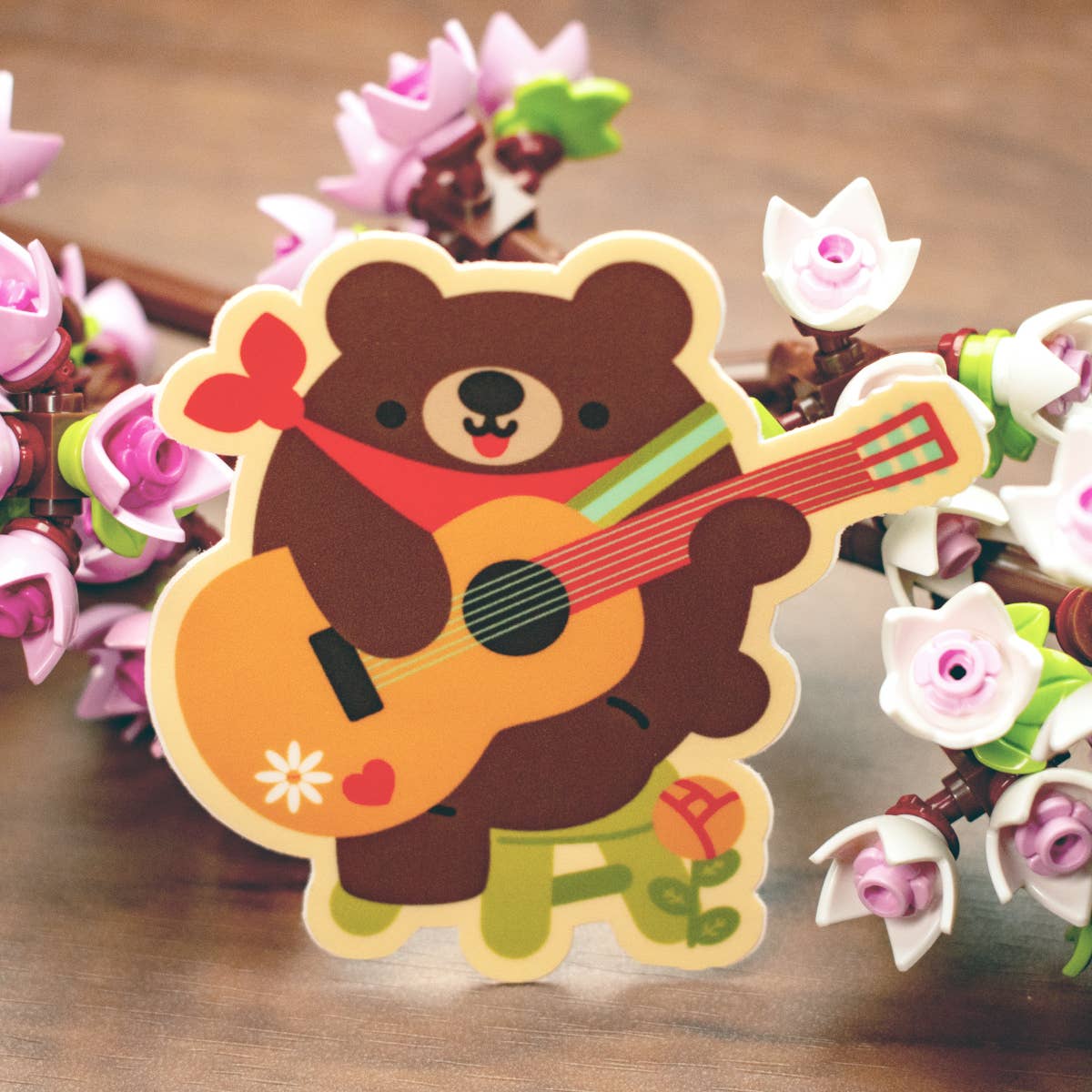 Laura Illustrates - Wholesale Sticker - Guitar Bear Vinyl Sticker | Hiking - Cooler Vinyl Sticker  1