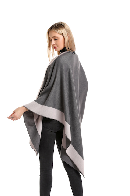 Pretty Persuasions - Wholesale Cape - Women's - CP21016 Hollyn Reversible Cape Wrap2