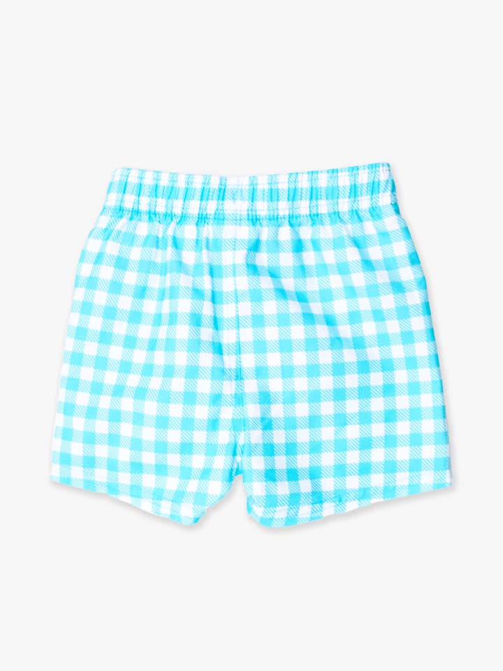 Azul Calções de Banho Xadrez Aqua Brilhante para Rapazes para venda a revendedores na Faire3