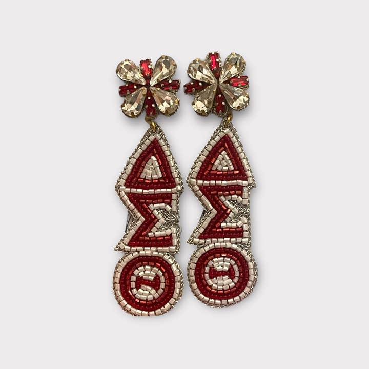 Mon Belle Amie - Wholesale Dangle Earrings - Delta Sigma Theta DST Beaded Earrings4