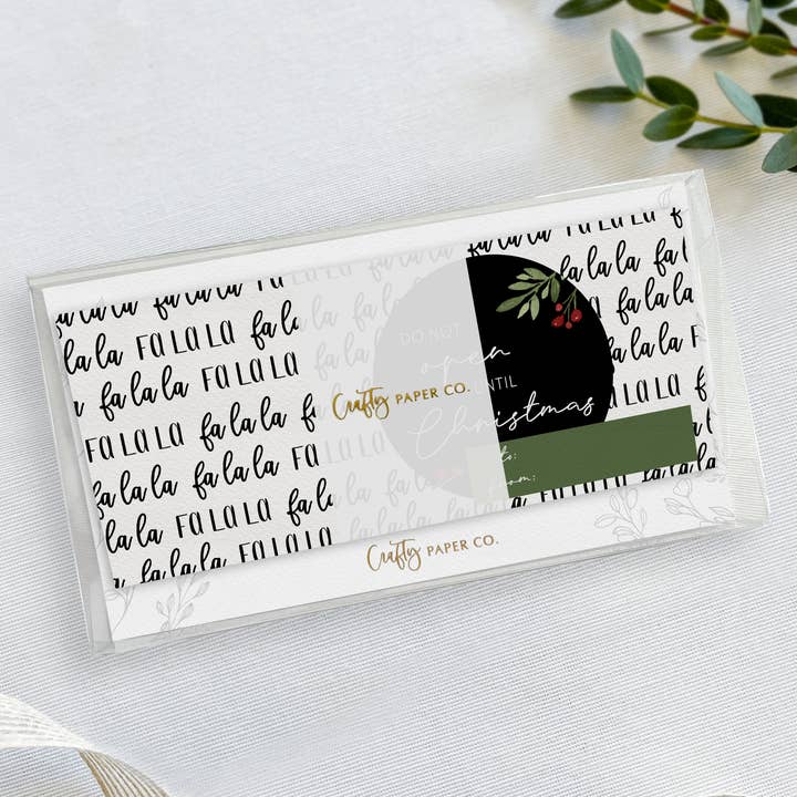 Crafty Paper Co. – wholesale Envelopes – Don't open until Christmas Money Holder Envelope (Box of 6)