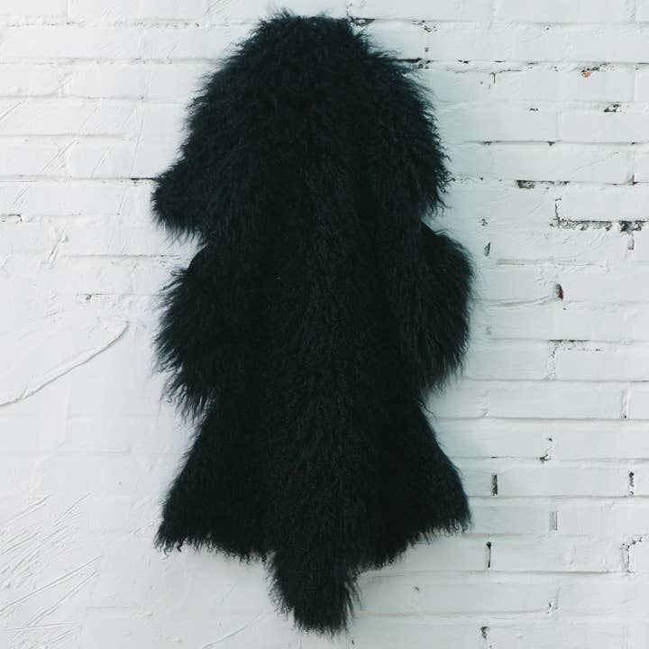 HUIRESOURCE - Wholesale Throw Blanket - Mongolian Lamb Fur Skin Throw