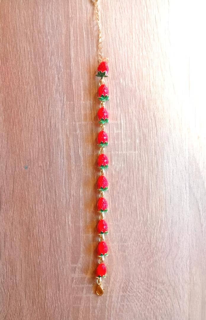 Wild & Free - Wholesale Charm/Dangle Bracelet - Pulsera de fresa, pulsera de esmalte y acero3