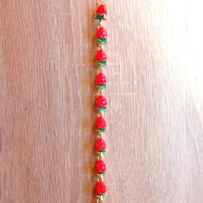 Wild & Free - Wholesale Charm/Dangle Bracelet - Pulsera de fresa, pulsera de esmalte y acero3