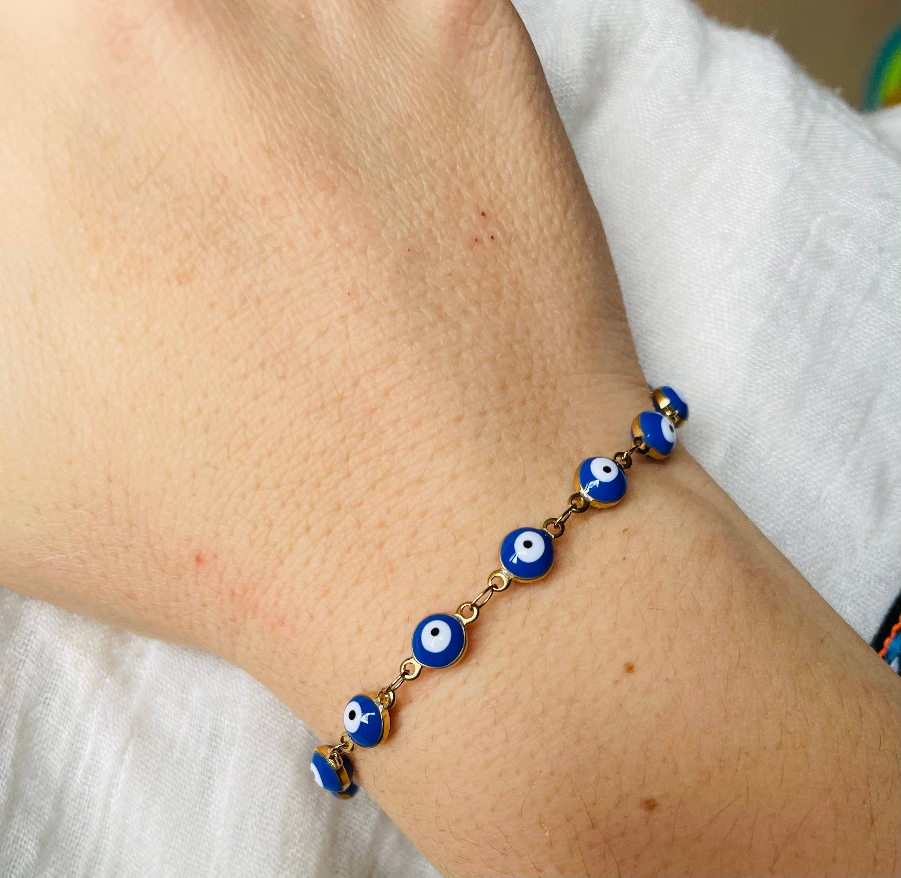 Blueyejewelry - Wholesale Charm/Dangle Bracelet - Evil Eye Bracelet - Tarnish-free Blue Eye Bracelet 3