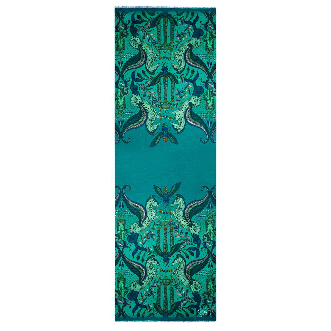 Emma J Shipley - Vendita all'ingrosso Sciarpa - Donna - Sciarpa in cashmere modale Odyssey - Leopardo rosso3