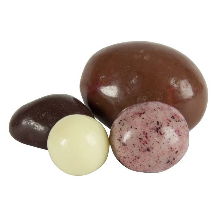 Trio de mirtilos, framboesas e morango em chocolate bio 2,5 kg por atacado de Be Aware