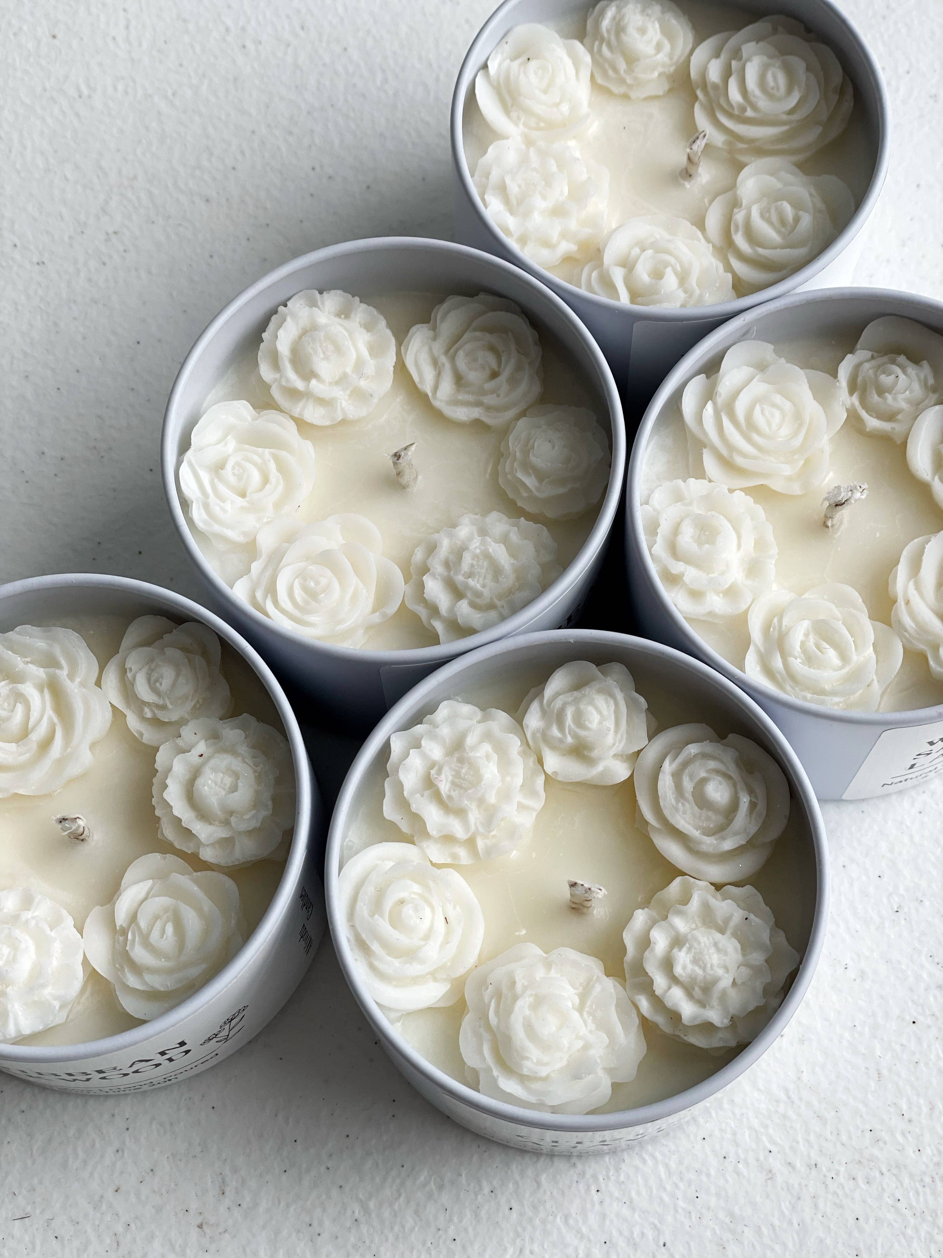 Akivodu Candles - Wholesale Jar/Filled Candle - Bohemian Rose Candle 4 oz - Multiple Scents7