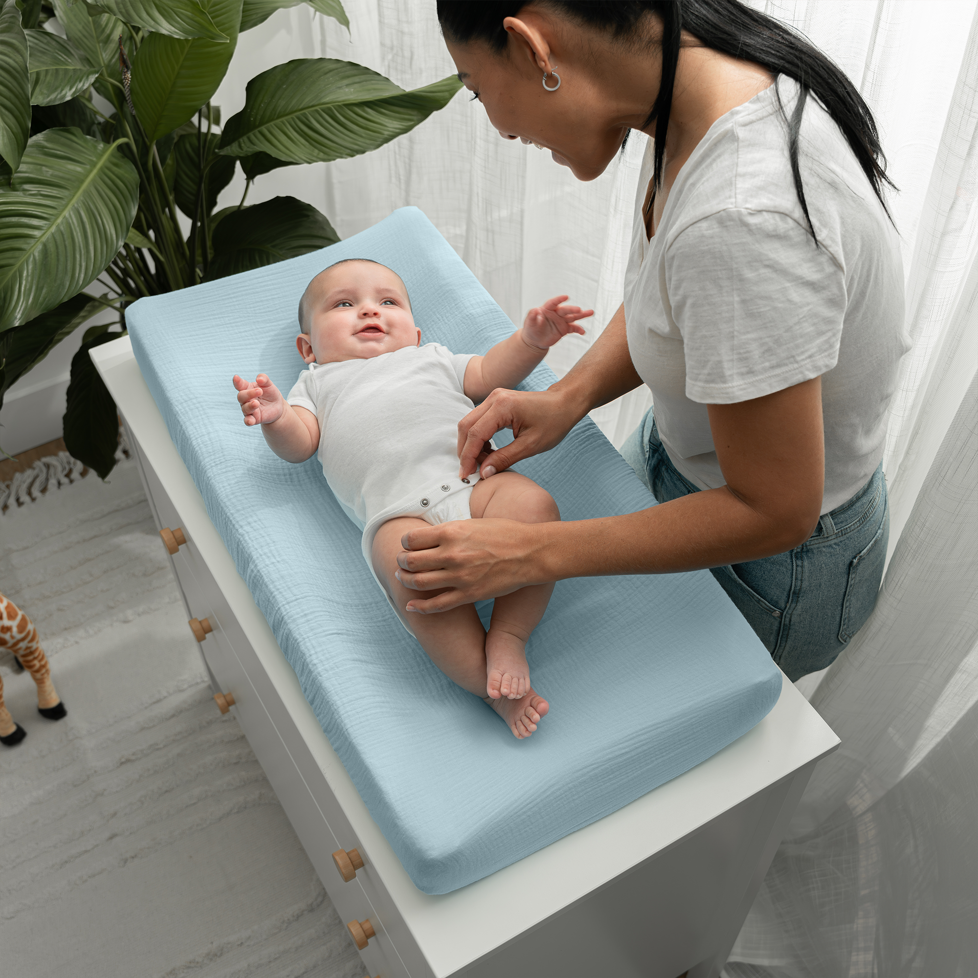 Comfy Cubs - Wholesale Changing Mat/Pad Cover - Baby - Muslin Fitted Changing Pad Cover Universal Fit by Comfy Cubs21