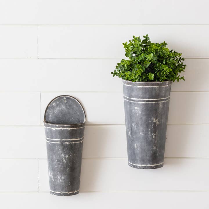 Audrey's Home & Gift - Wholesale Wall Planter - Wall Planter Buckets (Set Of 02)1