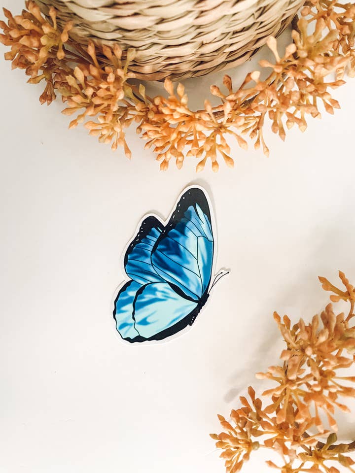 Adhesivo de mariposa azul para venta al por mayor de Made by Cait J