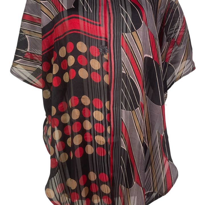 PRG8604 Sheer Avatar Pure Silk Waterfall Top for wholesale by sariKNOTsari