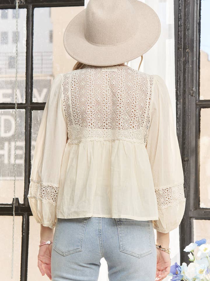 Madelyn - Wholesale Blouse - Women's - LET3887-SOLID LONG SLEEVES TOP4