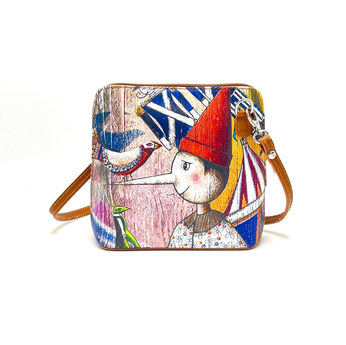 Suie Valentini srl - Wholesale Crossbody Bag - Women's - Printed genuine leather handbag, Made in Italy, art. 1124932