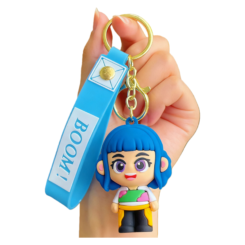 Auraquise - Vente Porte-clés – enfant - Porte-clés en silicone K-Pop Demon Hunters Boom, breloque de sac à dos, marchandise tendance2