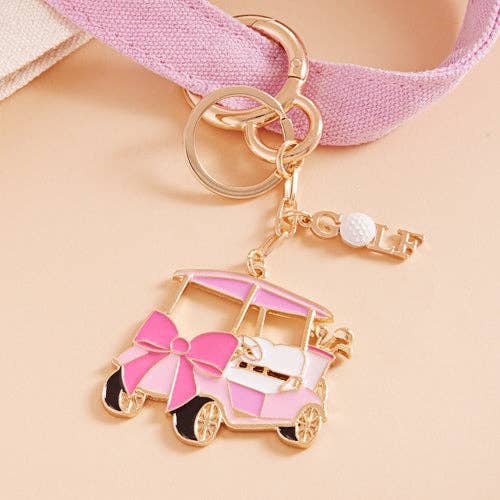 Verita Lane - Wholesale Keychain - Women's - Sports Golf Cart Enamel W Bow Bag Charm Keychain3