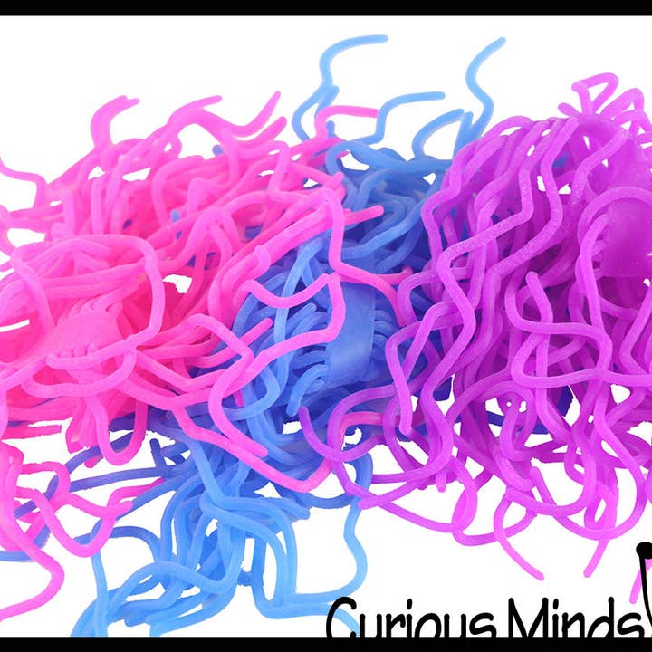 Curious Minds Toys - Venta al por mayor Pelota antiestrés - Niños - 1 paquete de 3 cuerdas de fideos elásticas de ramen, juguete para fidget -9