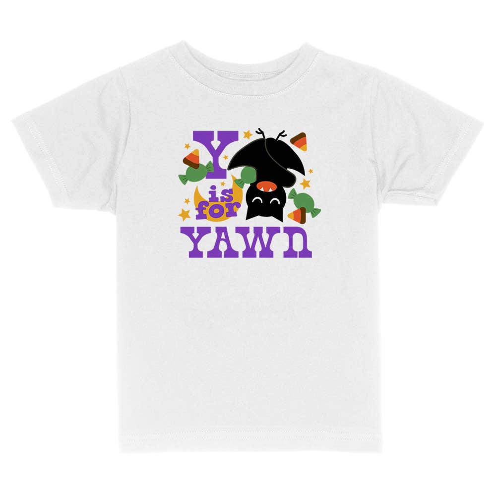 Itsy Bitsy Bella Co - Wholesale Screen Printed T-Shirt - Kids - Y is for Yawn Toddler and Youth Shirt0