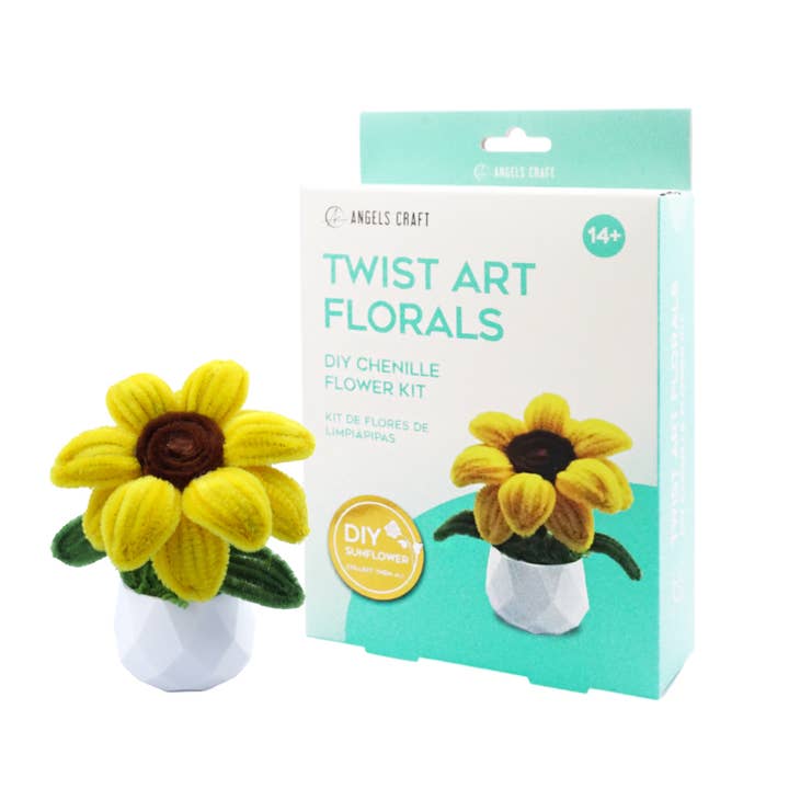 Kit de bricolage floral Sunflower Twist Art – Artisanat de fleurs en chenille pour la vente par Angels Craft