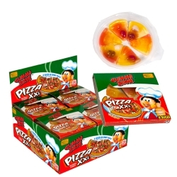 LS GROUP - Wholesale Gummy - Gummy pizza candy in its 8x8cm box 21g0